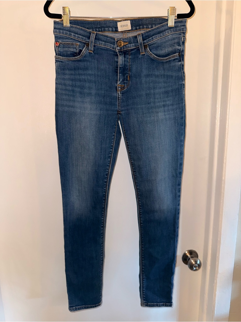 Hudson Krista Super Skinny Jeans Size 27 Blue Stretch Denim